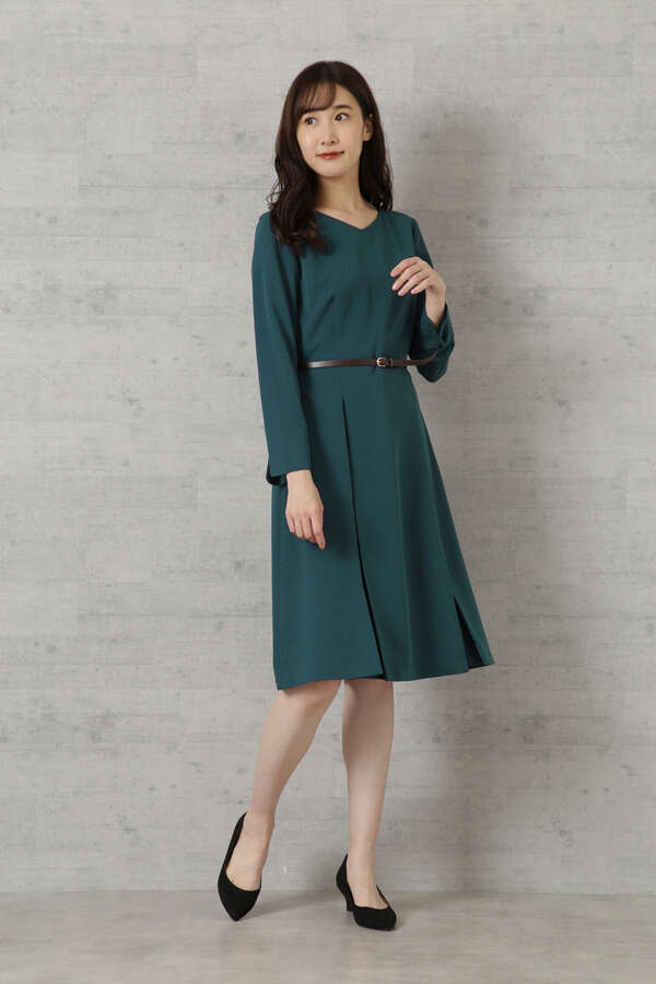 洗える ボックスタックフィット フレアワンピース Natural Beauty Basic サンエービーディーオンラインストア Sanei Online Store