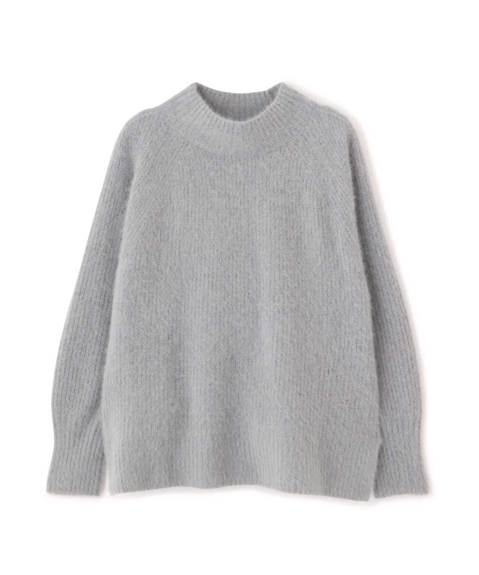 【公式／NATURAL BEAUTY BASIC】ハンドウォッシャブルフォックスブレンド/女性/ニットトップ/ブルー/サイズ：Ｍ/毛（フォックス） 51% 羊毛 49%