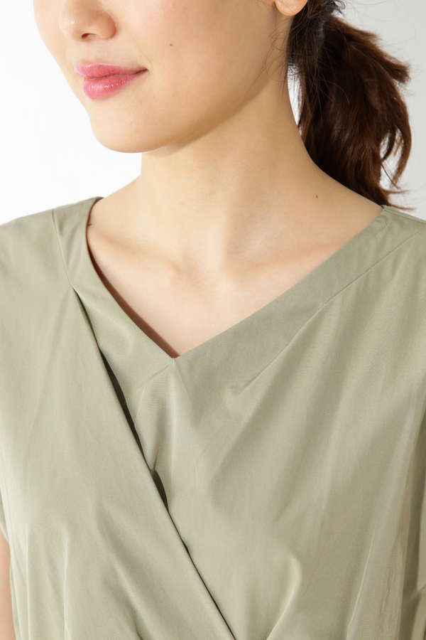 洗える タイプライターカシュクールワンピース ワンピース サンエービーディーオンラインストア Sanei Online Store