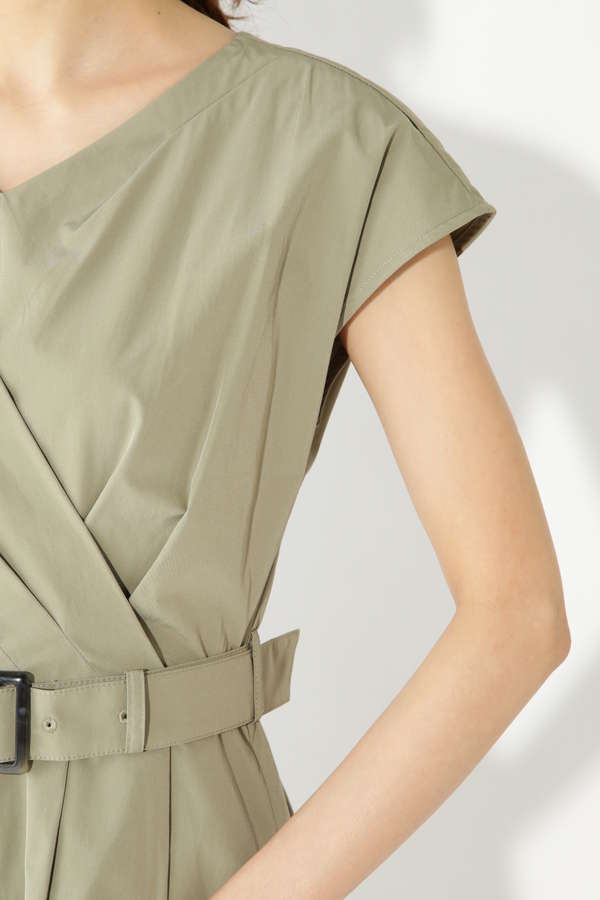 洗える タイプライターカシュクールワンピース ワンピース サンエービーディーオンラインストア Sanei Online Store