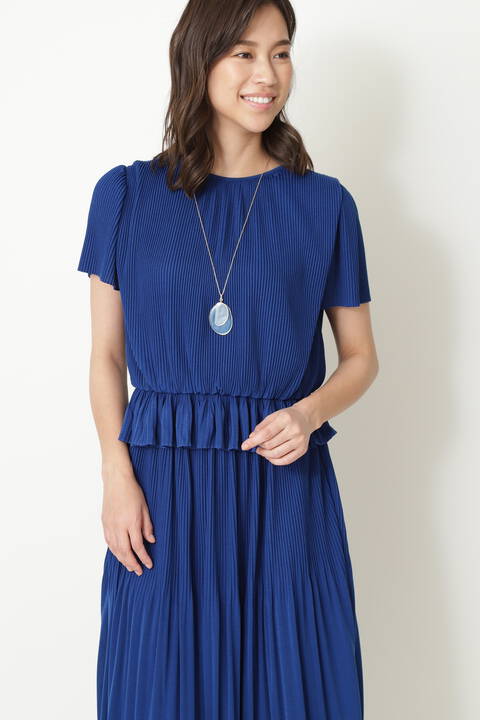 Ｊスラブ天竺プリーツブラウス