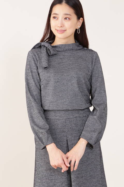 【先行予約 11月上旬-中旬入荷予定】千鳥ボウタイブラウス