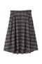 チェック柄タックフレアスカート