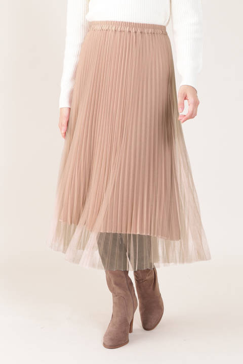 プリーツリバースカート