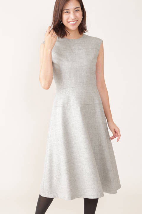 切替ウールワンピース