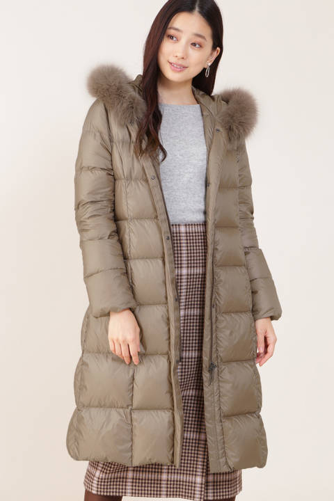 【先行予約 11月上旬-中旬入荷予定】シャイニーナイロンダウンロングコート