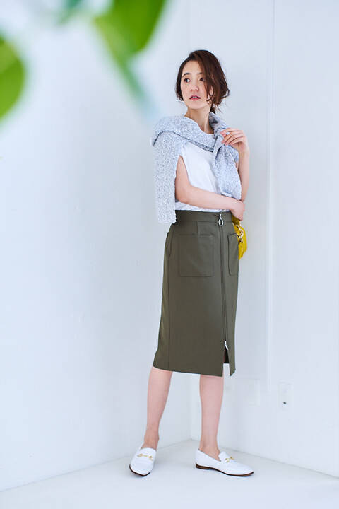 Web限定商品 フロントジップスカート Tokyostyle