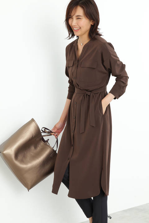 【雑誌 BAILA 10月号掲載】［ウォッシャブル］ロングブラウス