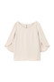 ソフトダブルクロスペタルスリーブブラウス