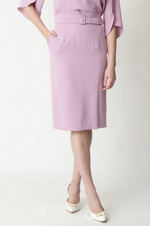 ソフトダブルクロスハイウエストスカート