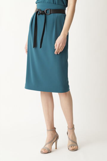 フェイクレザーベルト付きセットアップスカート