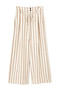 ロープベルト付麻混ストライプパンツ