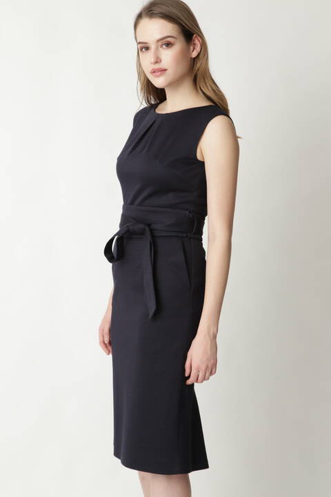 麻混モックロディーバックマーメイドワンピース