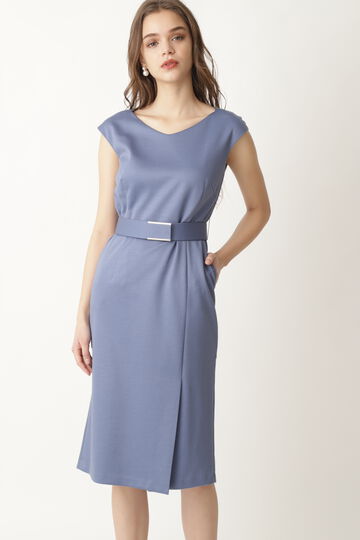 麻混モクロディーバックマーメイドワンピース