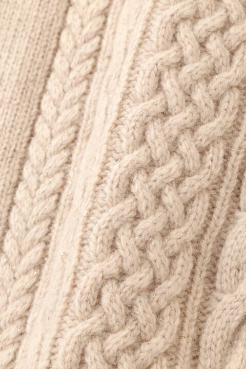 シャイニーケーブルニットワンピース Tokyostyle