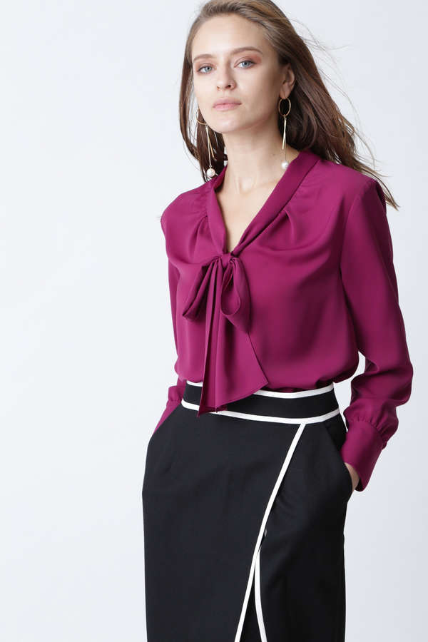 ウォッシャブル ダブルサテンボウタイブラウス Pinky Dianne ピンキーアンドダイアン 公式 通販mix Tokyo ミックスドットトウキョウ