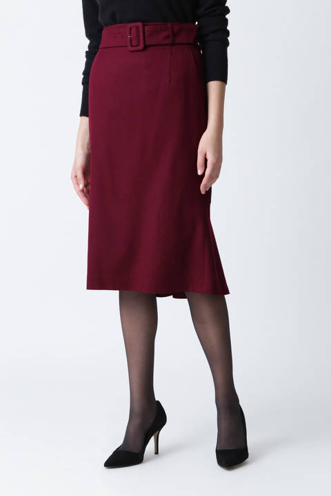 ウールサキソニーバックマーメイドスカート