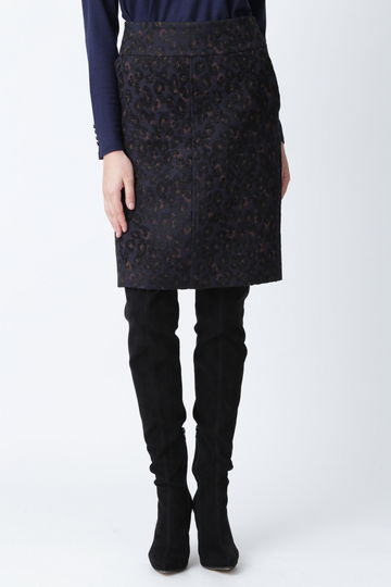 レオパードジャガードミニスカート