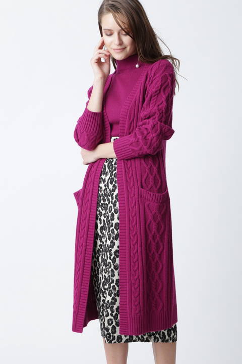 アラン柄ツインニット