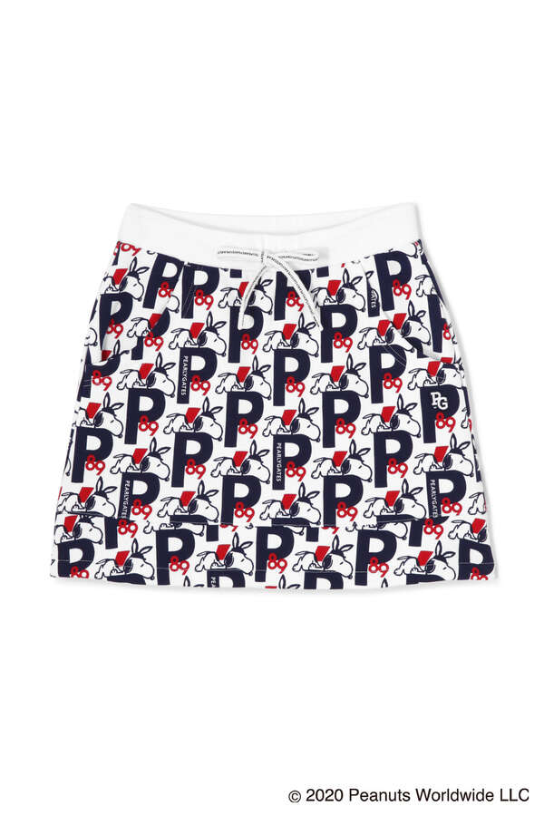 パーリーゲイツ Snoopy 裏毛起毛 Snoopy スウェット スカート