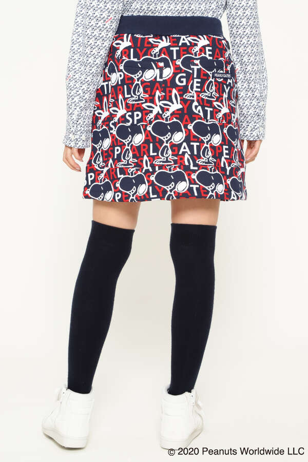 パーリーゲイツ Snoopy 裏毛起毛 Snoopy スウェット スカート