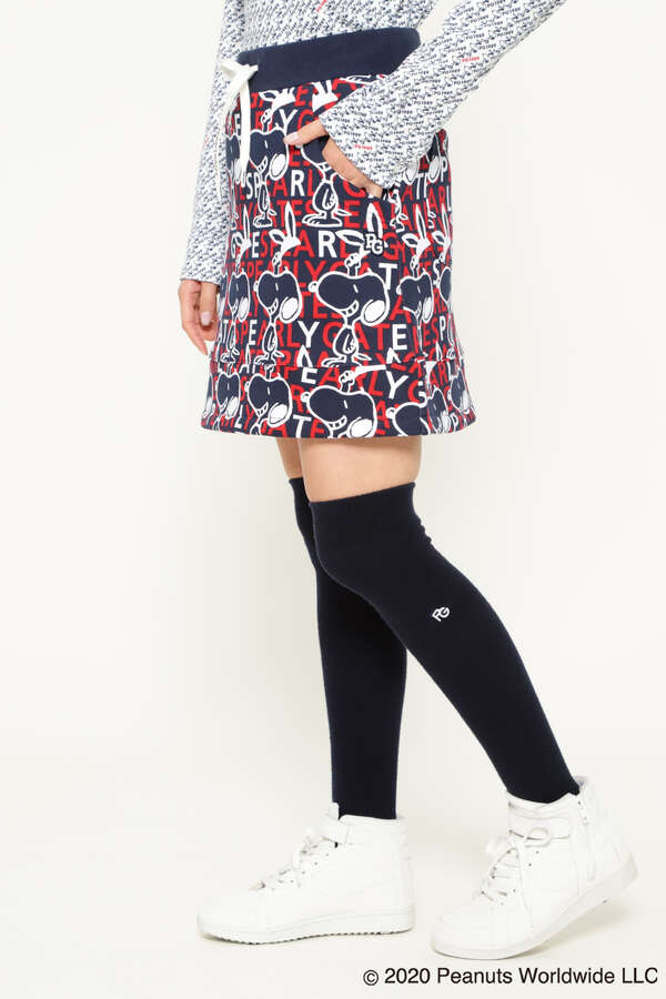 パーリーゲイツ Snoopy 裏毛起毛 Snoopy スウェット スカート