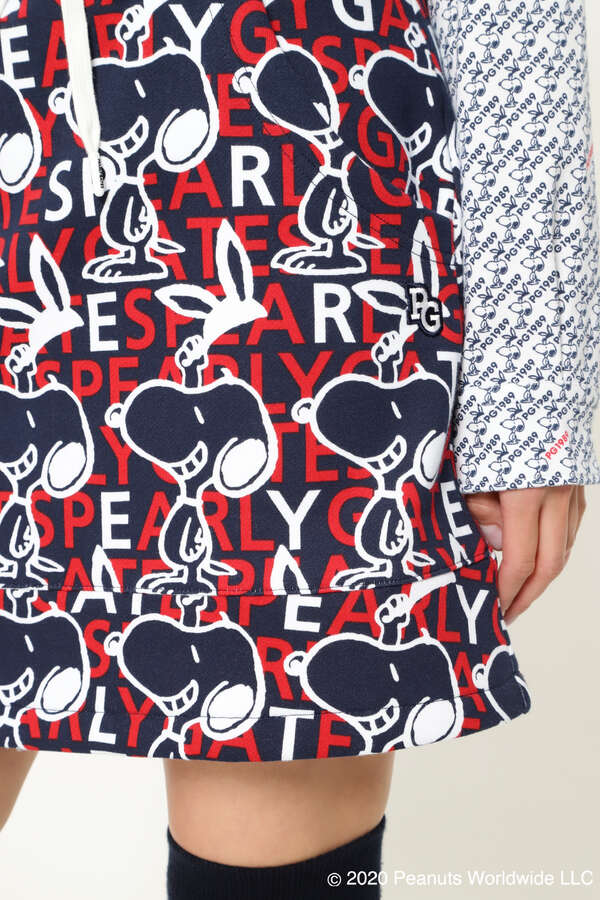 パーリーゲイツ Snoopy 裏毛起毛 Snoopy スウェット スカート