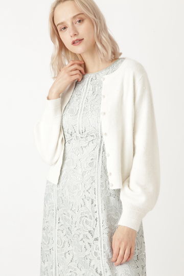 《Endy ROBE》パールドットニットカーディガン