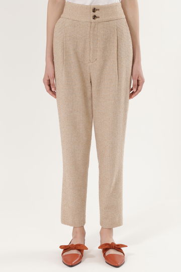 [先行販売]キャシー千鳥柄テーパードパンツ 