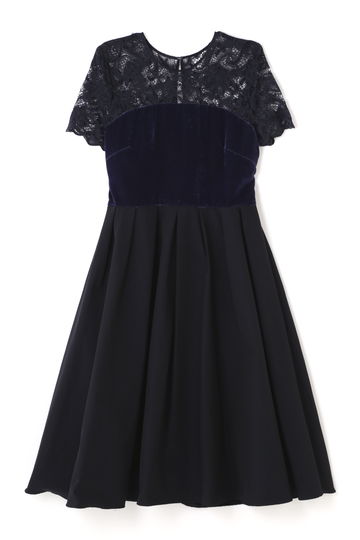  ロシェルレース切替えドレス 