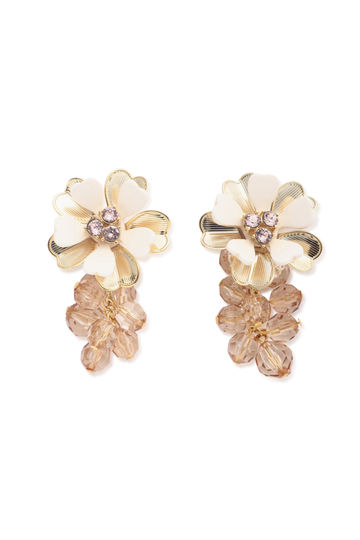  パシャフラワーモチーフイヤリング 