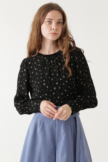  スタージャガードブラウス 