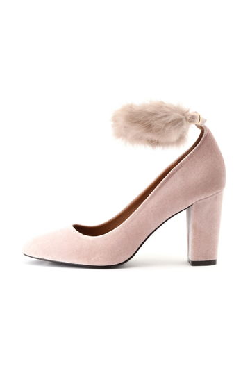  エステル アンクルストラップパンプス 