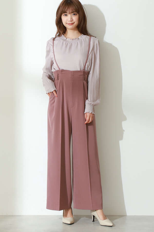 サスペンダー付センタープレスワイドパンツ ブラックweb限定カラー Proportion Body Dressing プロポーションボディドレッシング 公式 通販mix Tokyo ミックスドットトウキョウ