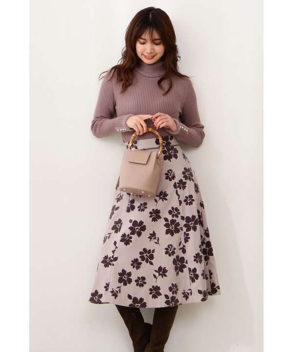 フロッキーフラワーフレアスカート Proportion Body Dressing サンエービーディーオンラインストア Sanei Online Store