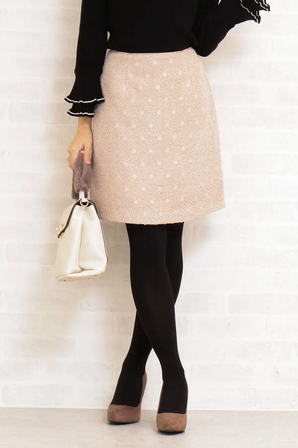 ドットジャガード台形ミニスカート Proportion Body Dressing サンエービーディーオンラインストア Sanei Online Store