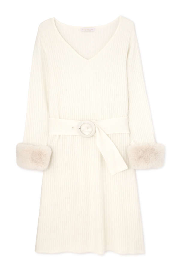 アンゴラ袖ファーニットワンピース Proportion Body Dressing サンエービーディーオンラインストア Sanei Online Store