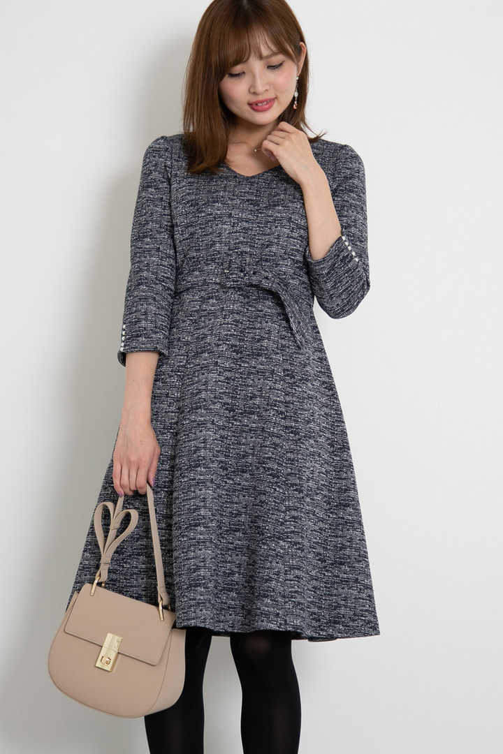 ツィードジャージーフレアーワンピース Proportion Body Dressing サンエービーディーオンラインストア Sanei Online Store