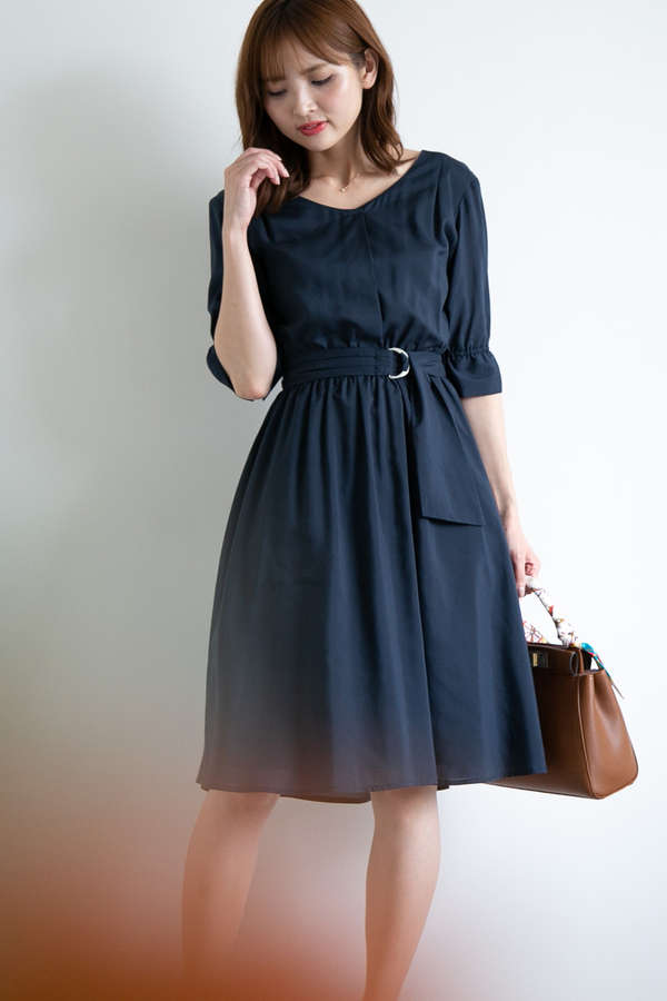 サッシュベルト付フレアワンピース Proportion Body Dressing サンエービーディーオンラインストア Sanei Online Store