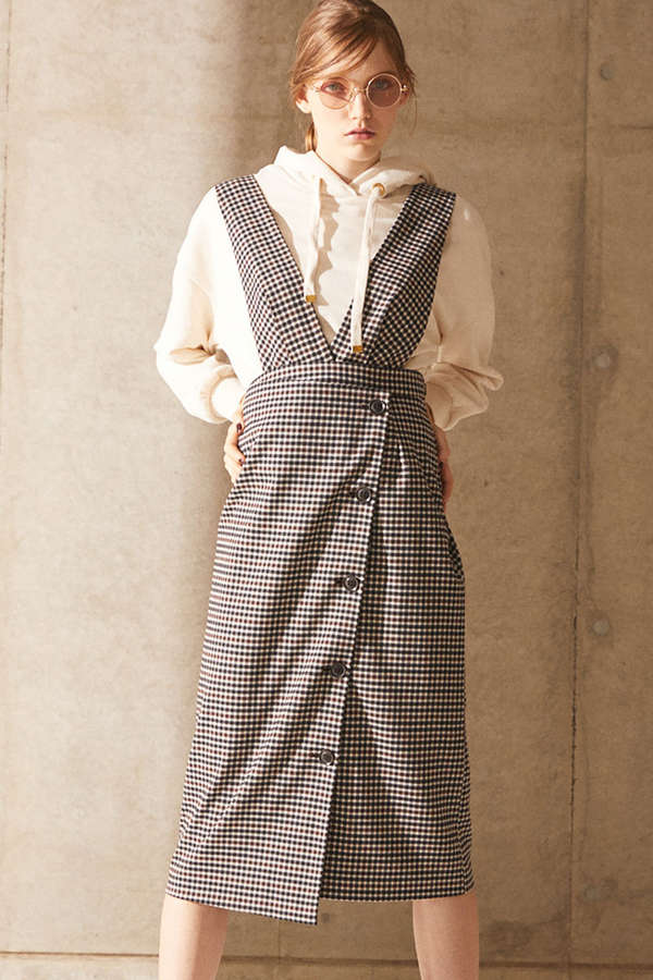 Blanchic 2wayチェックジャンスカ サンエービーディーオンラインストア Sanei Bd Online Store