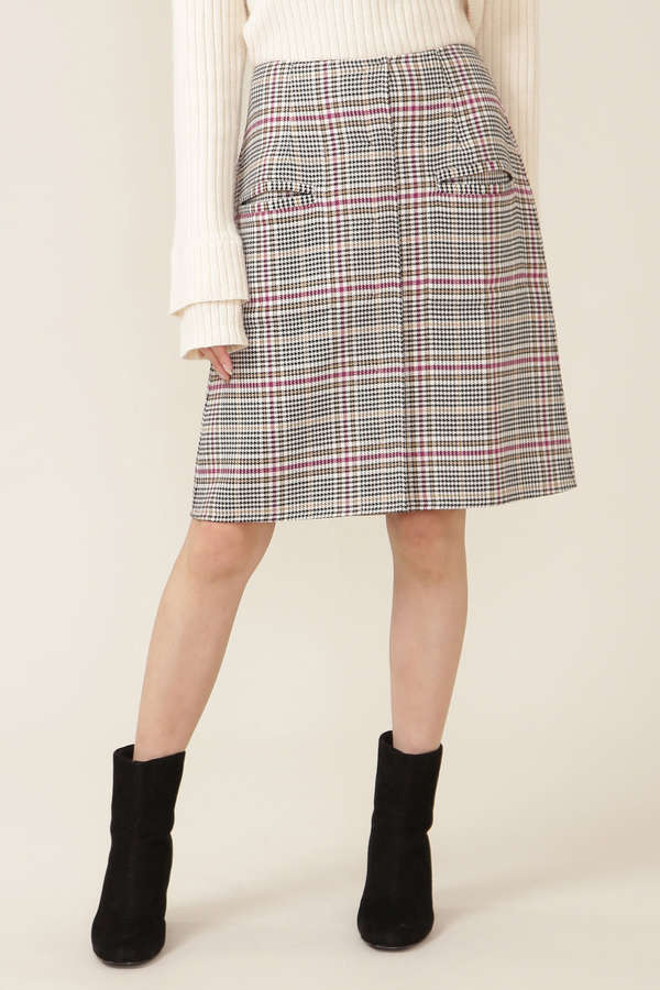 ソフトリバーチェック台形ミニスカート Secret Sale サンエービーディーオンラインストア Sanei Online Store