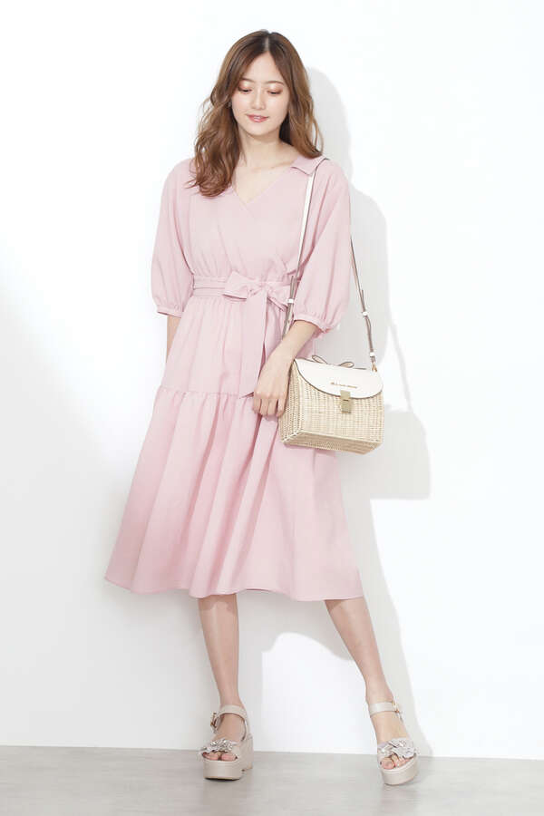 山本 美月さん着用 美人百花4月号掲載商品 カシュクールシャツワンピース Secret Sale サンエービーディーオンラインストア Sanei Online Store