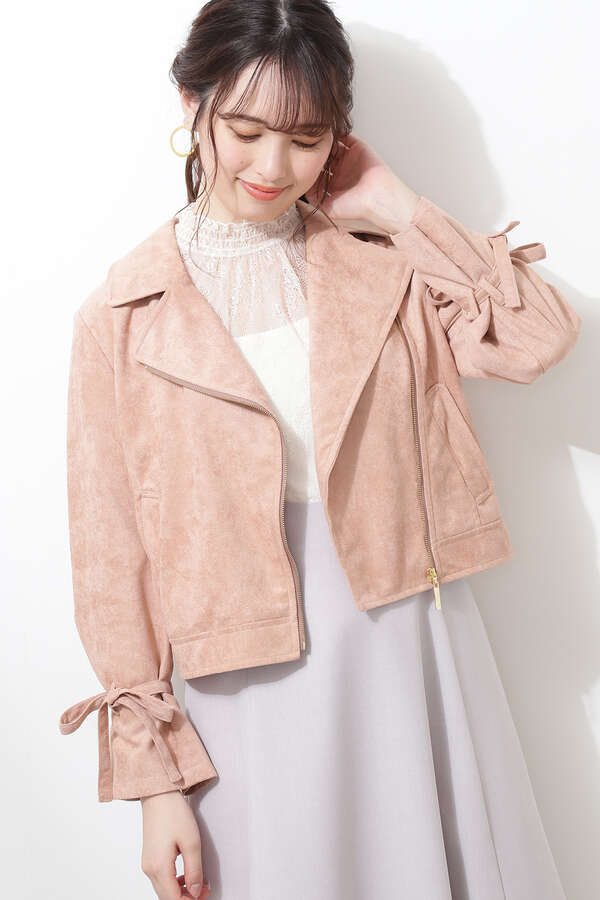 フェイクスエードキャンディライダースジャケット Secret Sale サンエービーディーオンラインストア Sanei Online Store