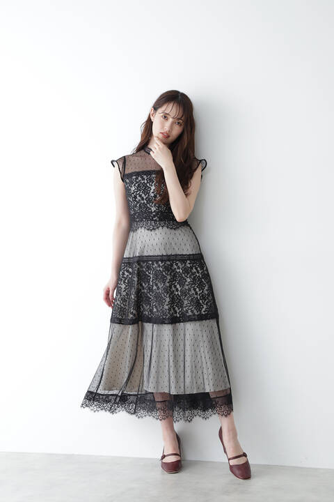 レース ドットティアードドレス ワンピース ドレス Jill By Jillstuart ジル バイ ジルスチュアート のファッション通販mix Tokyo