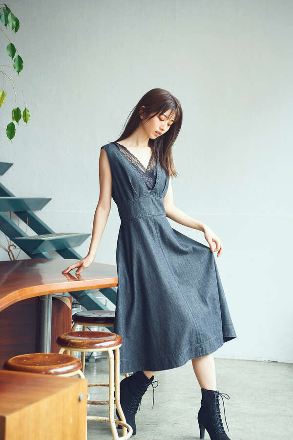 ハイブリッドデニムフレアワンピース Jill By Jillstuart サンエービーディーオンラインストア Sanei Online Store