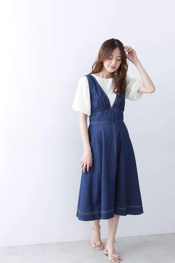 ハイブリッドデニムフレアワンピース Jill By Jillstuart サンエービーディーオンラインストア Sanei Online Store