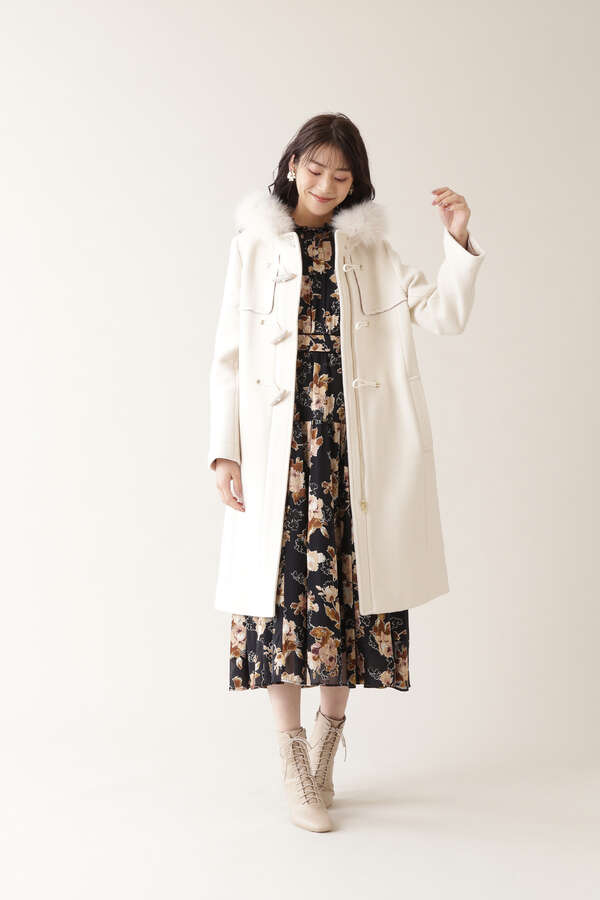 JILL by JILLSTUART - フロッシーモッサダッフルコート グレー Sの+