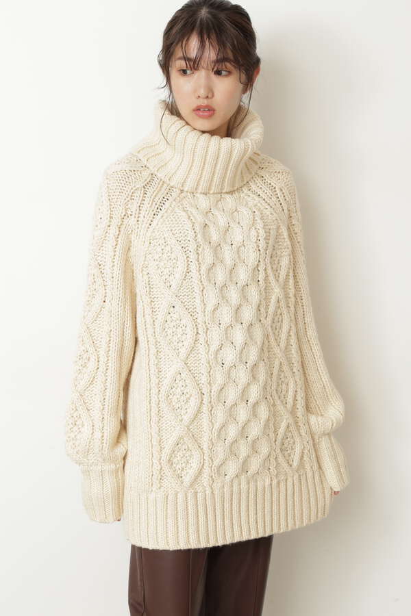 タートルネックケーブルニット Free S Mart サンエービーディーオンラインストア Sanei Online Store