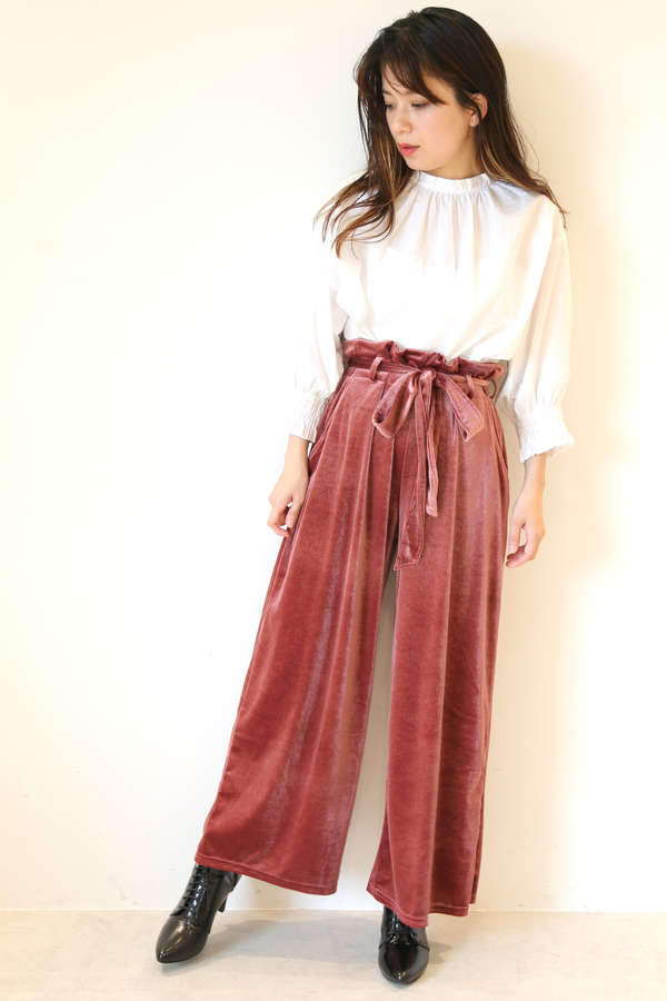 カットベロアワイドパンツ Byp D サンエービーディーオンラインストア Sanei Online Store