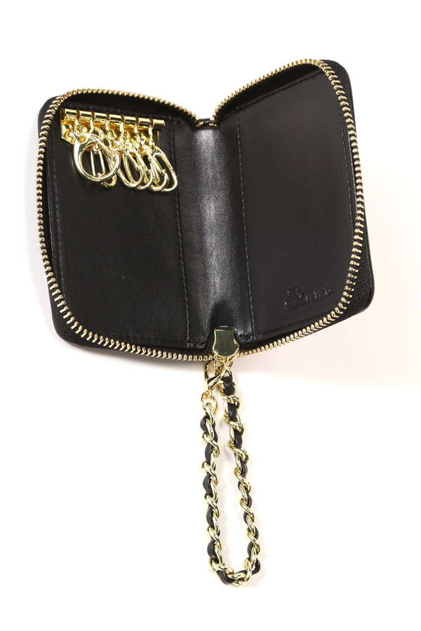 チェーン付き ロゴキルティングキーケース サンエービーディーオンラインストア Sanei Online Store